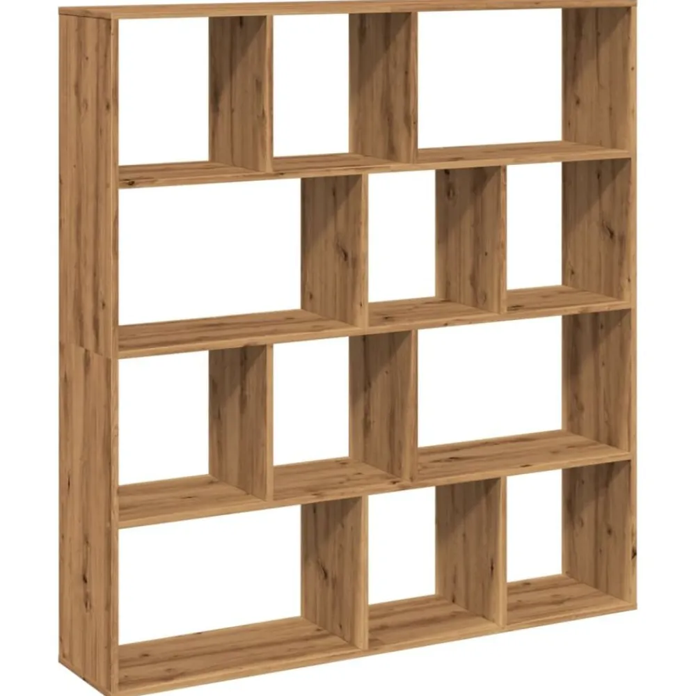 Boekenkast 132x29x141,5 cm bewerkt hout artisanaal eikenkleur>vidaXL Sale