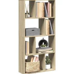 Boekenkasten & Wandplanken*vidaXL Boekenkast 60x20x120,5 cm bewerkt hout kleurig Sonoma eiken