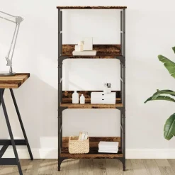 Boekenkast 50x33x117,5 cm bewerkt hout kleurig><noscript><img width=