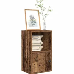 Boekenkast 31x24x52 cm bewerkt hout kleurig>vidaXL Outlet