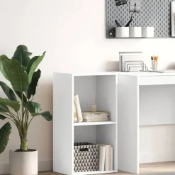 Boekenkasten & Wandplanken*vidaXL Boekenkast 40x30x76,5 cm bewerkt hout Wit