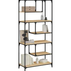 Boekenkasten & Wandplanken*vidaXL Boekenkast 81x36x176 cm bewerkt hout kleurig Sonoma eiken
