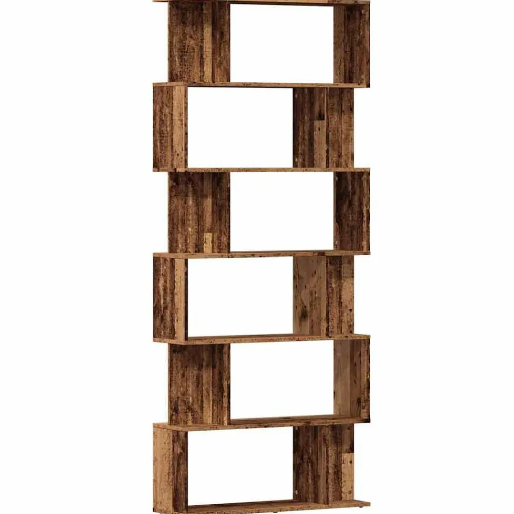 Boekenkasten & Wandplanken*vidaXL Boekenkast 80x24x192 cm bewerkt hout kleurig Oud hout