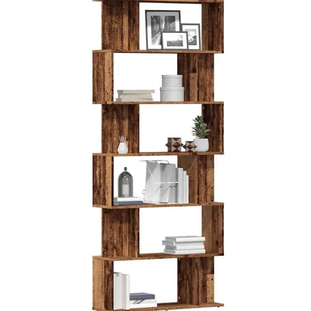 Boekenkasten & Wandplanken*vidaXL Boekenkast 80x24x192 cm bewerkt hout kleurig Oud hout