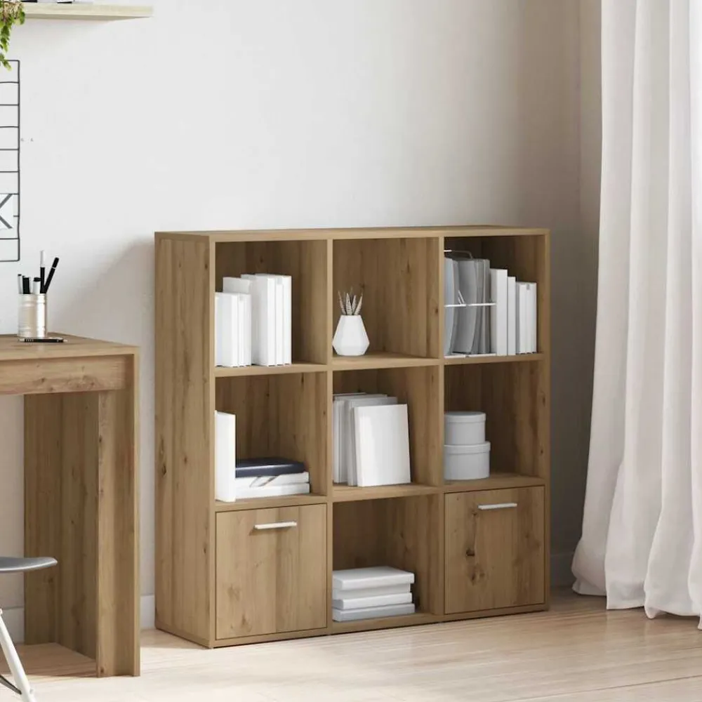 Boekenkast 98x29x97,5 cm bewerkt hout artisanaal eikenkleur>vidaXL Best
