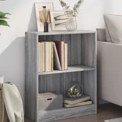 Boekenkasten & Wandplanken*vidaXL Boekenkast 60x24x76 cm bewerkt hout eikenkleurig Grijs sonoma