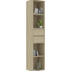 Boekenkast 36x30x171 cm bewerkt hout kleurig><noscript><img width=