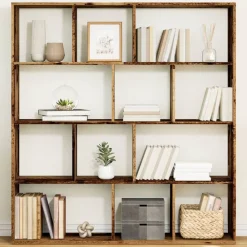 Boekenkast 132x29x141,5 cm bewerkt hout kleurig>vidaXL