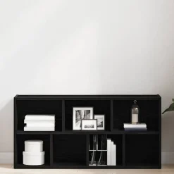 Boekenkasten & Wandplanken*vidaXL Boekenkast 50x25x104 cm bewerkt hout kleurig Zwart eiken