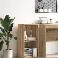 Boekenkast 40x30x77 cm bewerkt hout artisanaal eikenkleurig>vidaXL Hot