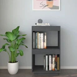 Boekenkasten & Wandplanken*vidaXL Boekenkast 40x35x71 cm massief grenenhout Grijs