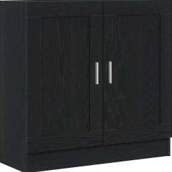 Boekenkasten & Wandplanken*vidaXL Boekenkast 82,5 x 30,5 x 80 cm Bewerkt hout Zwart eiken