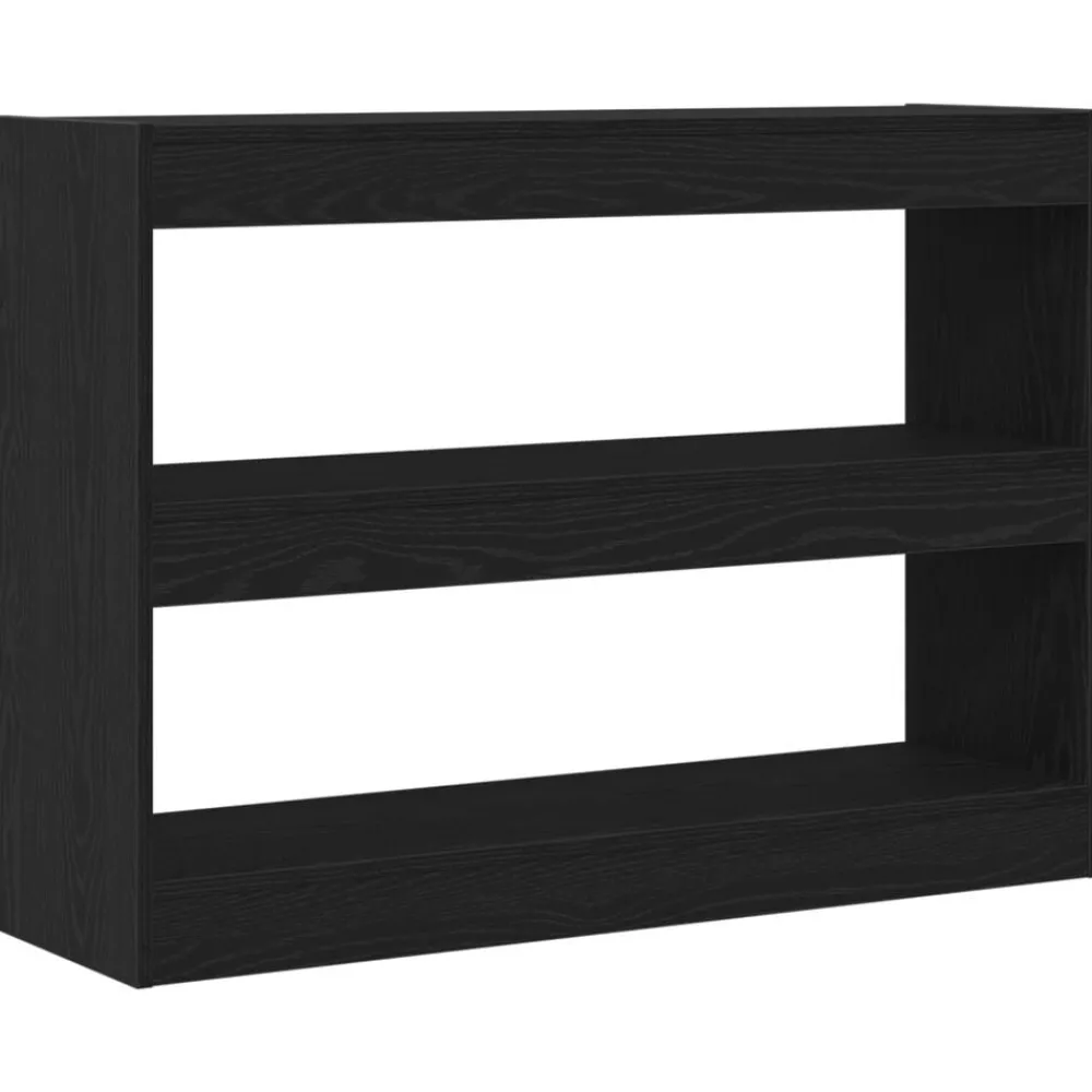Boekenkasten & Wandplanken*vidaXL Boekenkast 100 x 30 x 72 cm Bewerkt hout Zwart eiken