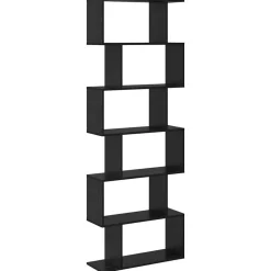 Boekenkasten & Wandplanken*vidaXL Boekenkast 70 x 24 x 193,5 cm Bewerkt hout Zwart eiken