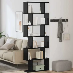Boekenkasten & Wandplanken*vidaXL Boekenkast 70 x 24 x 193,5 cm Bewerkt hout Zwart eiken