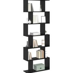 Boekenkasten & Wandplanken*vidaXL Boekenkast 70 x 24 x 193,5 cm Bewerkt hout Zwart eiken