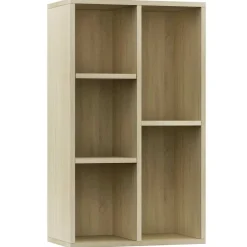 Boekenkasten & Wandplanken*vidaXL Boekenkast/dressoir 50x25x80 cm bewerkt hout kleur Sonoma eiken