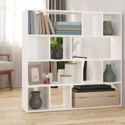 Kamerschermen*vidaXL Boekenkast/kamerscherm 105x24x102 cm Hoogglans wit