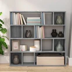 Boekenkast/kamerscherm 105x24x102 cm eikenkleurig><noscript><img width=