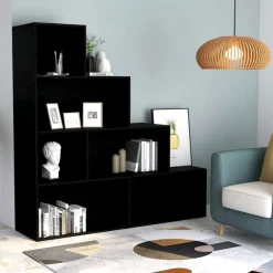 Boekenkasten & Wandplanken*vidaXL Boekenkast/kamerscherm 155x24x160 cm bewerkt hout Zwart