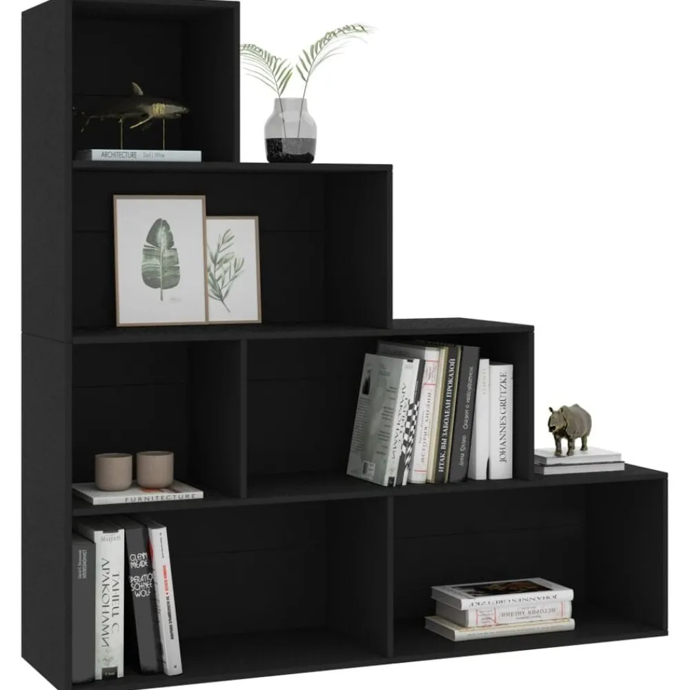 Boekenkasten & Wandplanken*vidaXL Boekenkast/kamerscherm 155x24x160 cm bewerkt hout Zwart