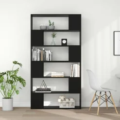 Boekenkasten & Wandplanken*vidaXL Boekenkast/kamerscherm 100x24x188 cm Zwart