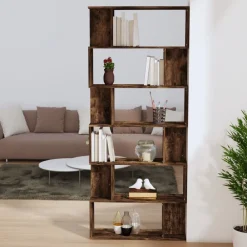 Boekenkast/kamerscherm 80x24x192 cm bewerkt hout><noscript><img width=