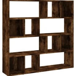 Kamerschermen*vidaXL Boekenkast/kamerscherm 105x24x102 cm kleurig Gerookt eiken