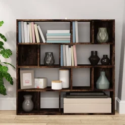 Kamerschermen*vidaXL Boekenkast/kamerscherm 105x24x102 cm kleurig Gerookt eiken