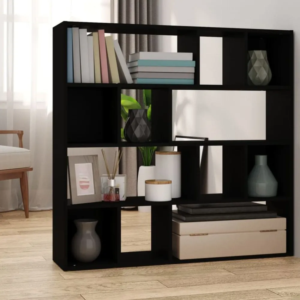 Kamerschermen*vidaXL Boekenkast/kamerscherm 105x24x102 cm Zwart