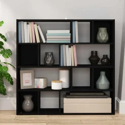 Kamerschermen*vidaXL Boekenkast/kamerscherm 105x24x102 cm Zwart
