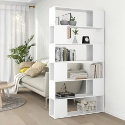 Boekenkasten & Wandplanken*vidaXL Boekenkast/kamerscherm 100x24x188 cm Wit