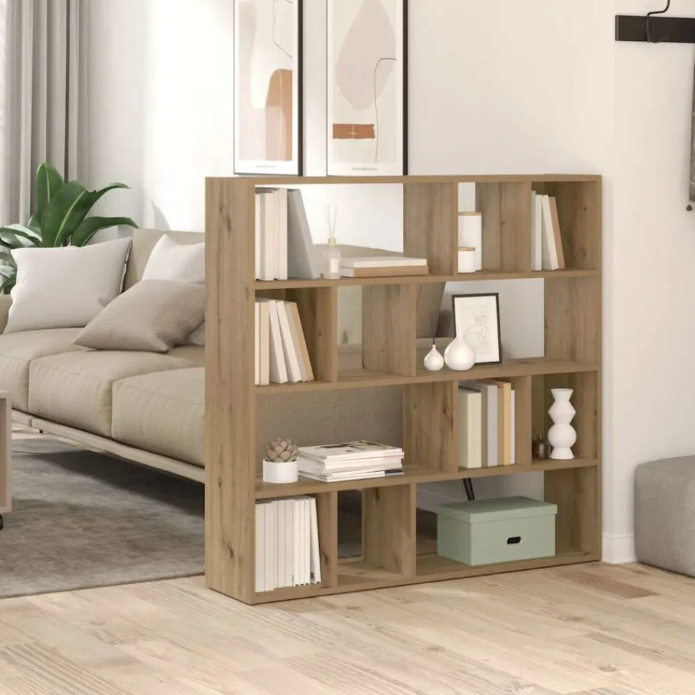 Boekenkast/kamerscherm 105x24x102 cm artisanaal eikenkleur>vidaXL Sale
