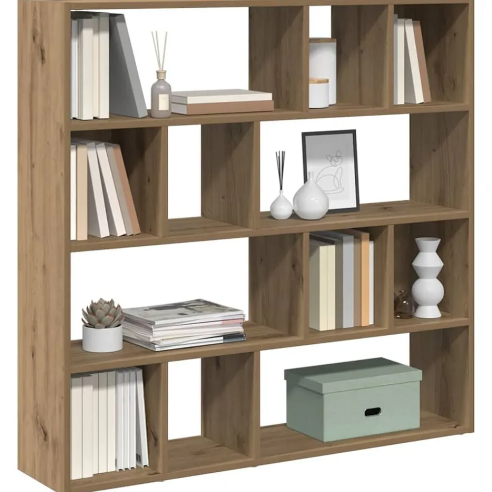 Boekenkast/kamerscherm 105x24x102 cm artisanaal eikenkleur>vidaXL Sale