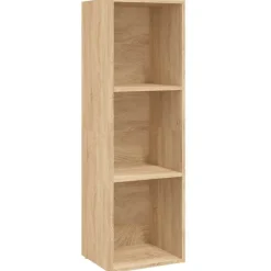 Boekenkasten & Wandplanken*vidaXL Boekenkast/tv-meubel 36x30x114cm bewerkt hout kleur Sonoma eiken