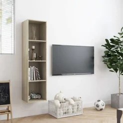Boekenkast/tv-meubel 143x30x36 cm kleurig><noscript><img width=