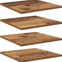 Boekenplank Bord 4 pcs Bruin 40 x 40 x 1,5 cm Bewerkt hout>vidaXL Hot