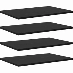 Boekenkasten & Wandplanken*vidaXL Boekenplank Bord 4 pcs Zwart 60 x 40 x 1,5 cm Bewerkt hout Zwarte eik
