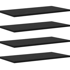 Boekenkasten & Wandplanken*vidaXL Boekenplank Bord 4 pcs Zwart 60 x 30 x 1,5 cm Bewerkt hout Zwarte eik