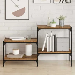 Boekenkasten & Wandplanken*vidaXL Boekenplank Bord 4 pcs Bruin 60 x 40 x 1,5 cm Bewerkt hout Oud hout