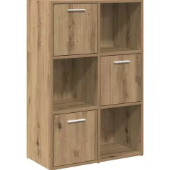 Boekenkasten & Wandplanken*vidaXL Boekenrek 60,5x30x90 cm bewerkt hout artisanaal eikenkleurig