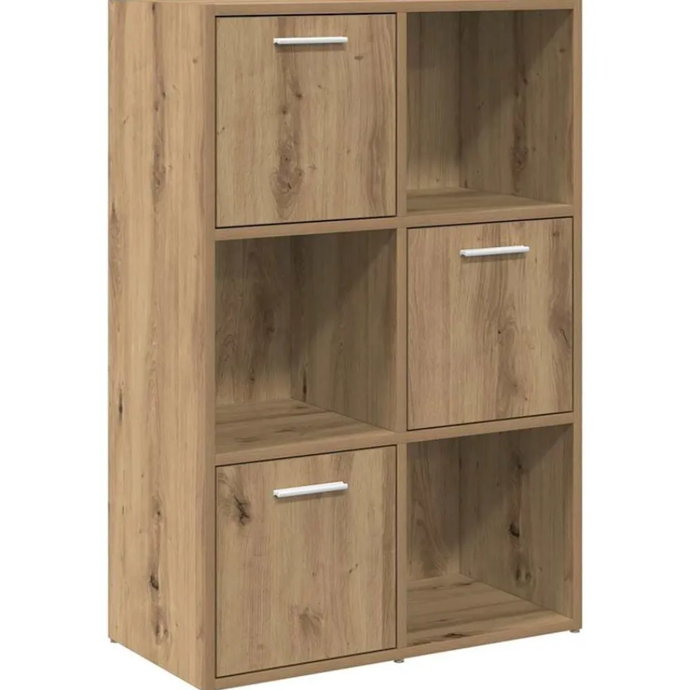 Boekenkasten & Wandplanken*vidaXL Boekenrek 60,5x30x90 cm bewerkt hout artisanaal eikenkleurig