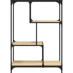 Boekenkasten & Wandplanken*vidaXL Boekenrek 81x36x115 cm bewerkt hout en staal kleur Sonoma eiken