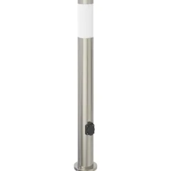 Verlichting*vidaXL Bolderarmatuur met stopcontact 80 cm RVS IP44