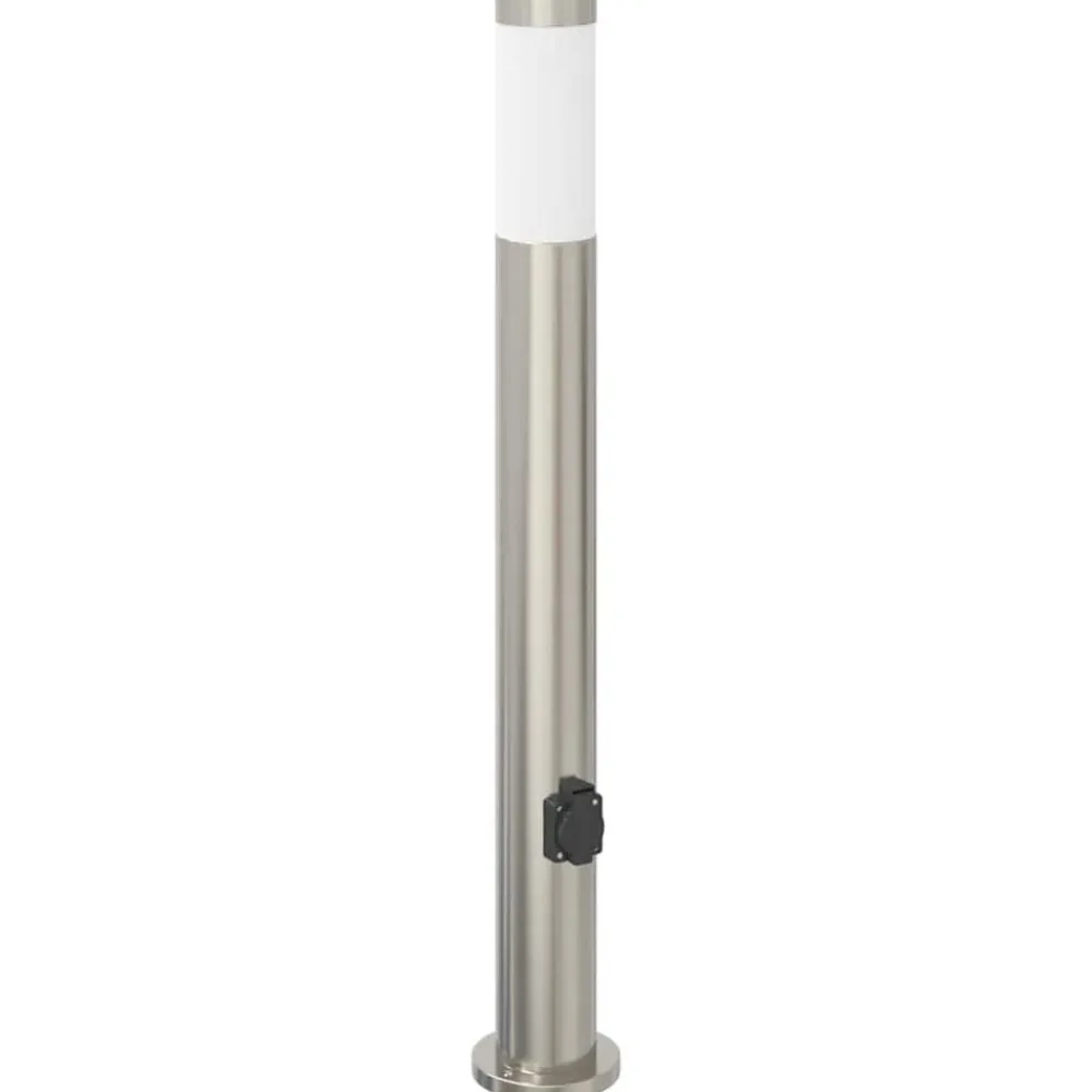 Verlichting*vidaXL Bolderarmatuur met stopcontact 80 cm RVS IP44