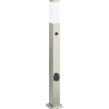 Verlichting*vidaXL Bolderarmatuur met sensor en stopcontact 80 cm roestvrij staal IP44