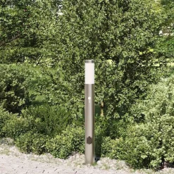 Bolderarmatuur met sensor en stopcontact 80 cm roestvrij staal IP44><noscript><img width=