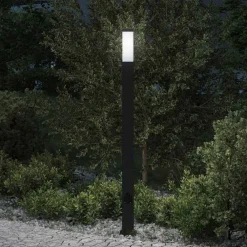 Verlichting*vidaXL Bolderarmatuur met stopcontact 110 cm Zwart IP44