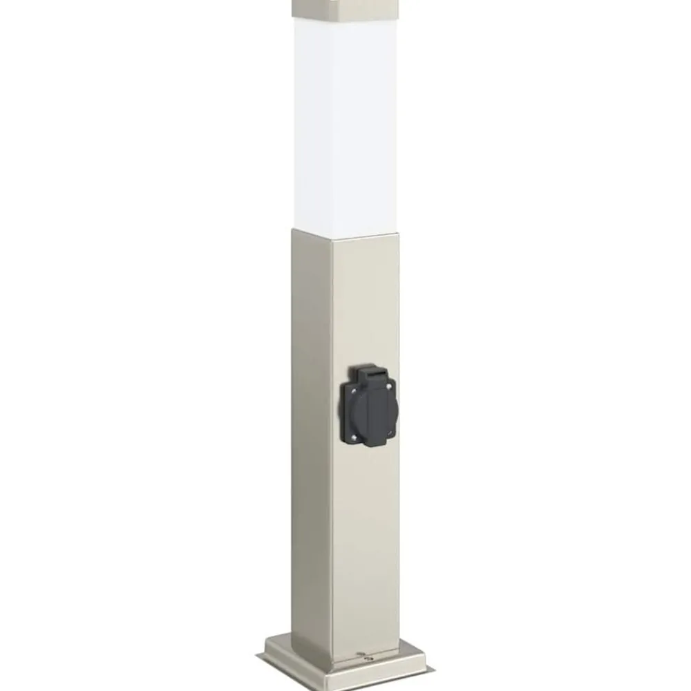 Verlichting*vidaXL Bolderarmatuur met stopcontact 50 cm RVS IP44