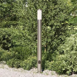 Verlichting*vidaXL Bolderarmatuur met stopcontact 110 cm RVS IP44